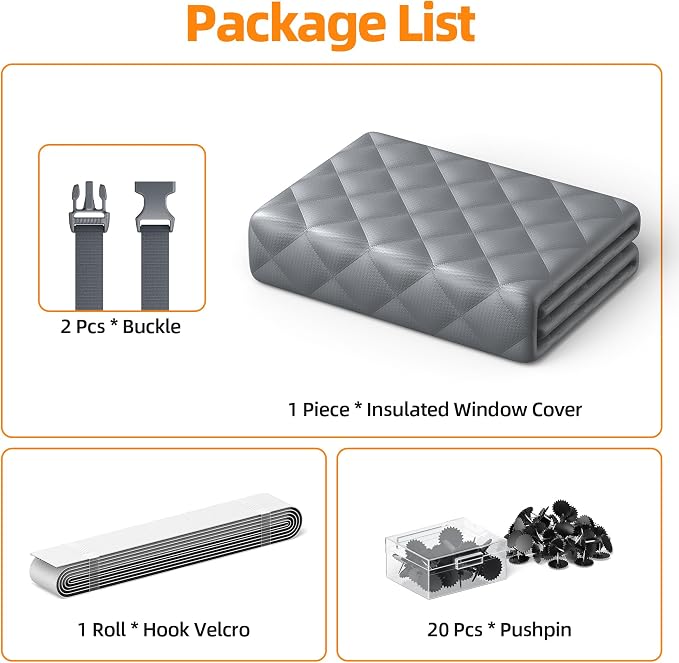 Window Insulation for Winter 39”×63” Thermal Insulated Window Cover | Window - Image 7
