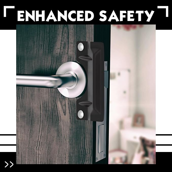 Landhoow 2 Pcs Door Latch Guard Stainless, Reinforcement Ribs Style, Door - Image 4