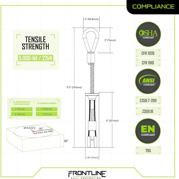 Frontline COB345K Reusable 5K Concrete and Steel Anchor Bolt | Removable - Image 5