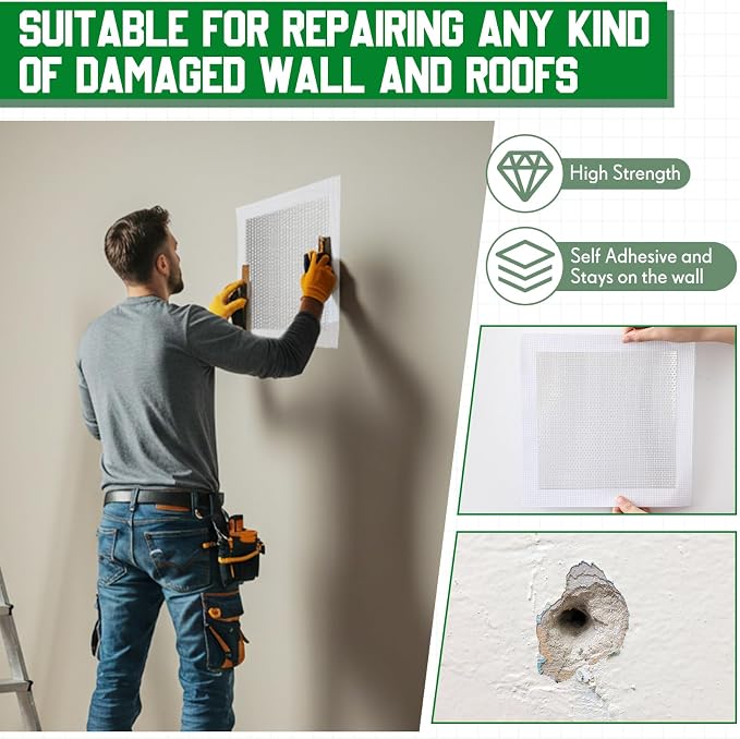 24 Pieces Large Drywall Repair Kit 4/6/8/12 Inch Drywall Patch Kits - Image 6