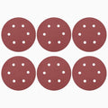 HARFINGTON 25 Pcs 6 Inch Sanding Discs 320 Grit Red Aluminum Oxide 6 Hole | by HARFINGTON