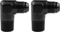 EVIL ENERGY 8AN to 1/2" NPT Male 90 Degree Fitting Adapter Aluminum 2PCS by EVILENERGY