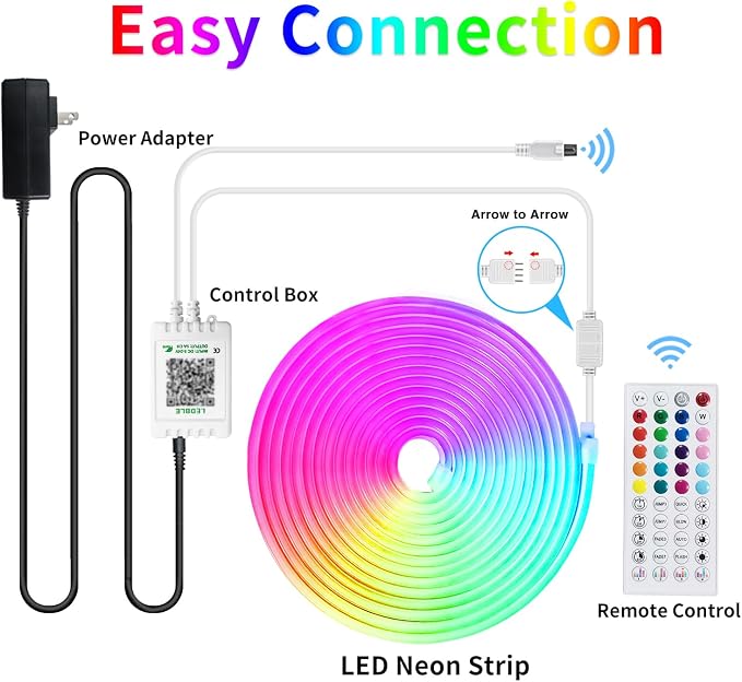 segrass 50ft RGB LED neon Rope Lights LED neon Lights - Image 7
