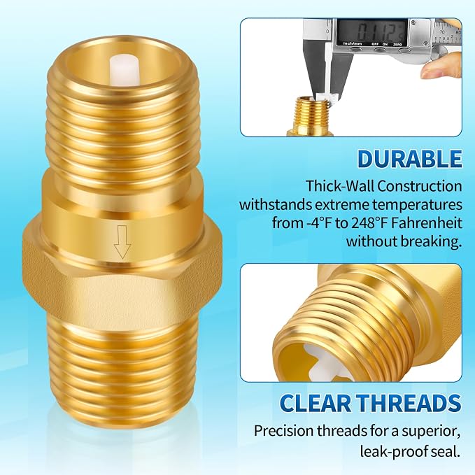 1/2'' NPT Lead-Free Brass RV Camper Water Heater Check Valve, Male to Male | RV - Image 8
