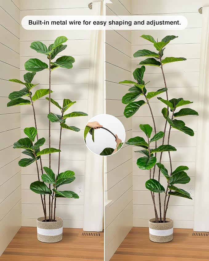 Artificial Fiddle Leaf Fig Tree 6FT - Image 5