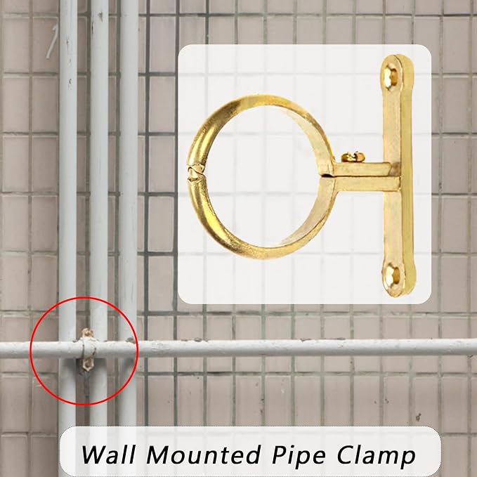 2Pcs Brass Water Pipes Clamp, Pipe Support Clamps Fit - Image 5