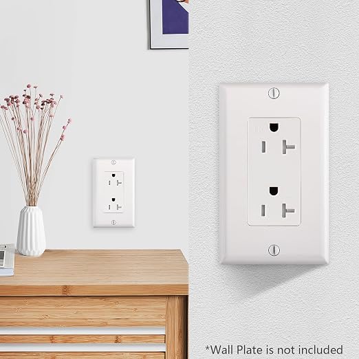 Wengart 20A Decorator Receptacle, Tamper-Resistant, AC125V Self-Grounding - Image 8
