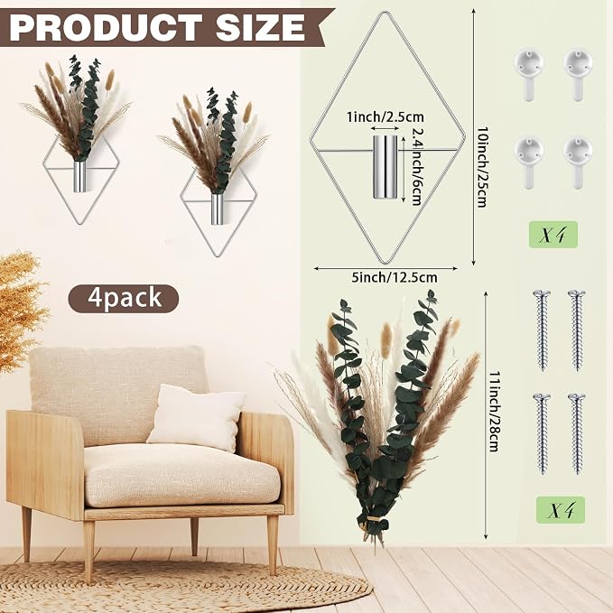 Jexine 8 Pcs Hanging Planters - Image 2