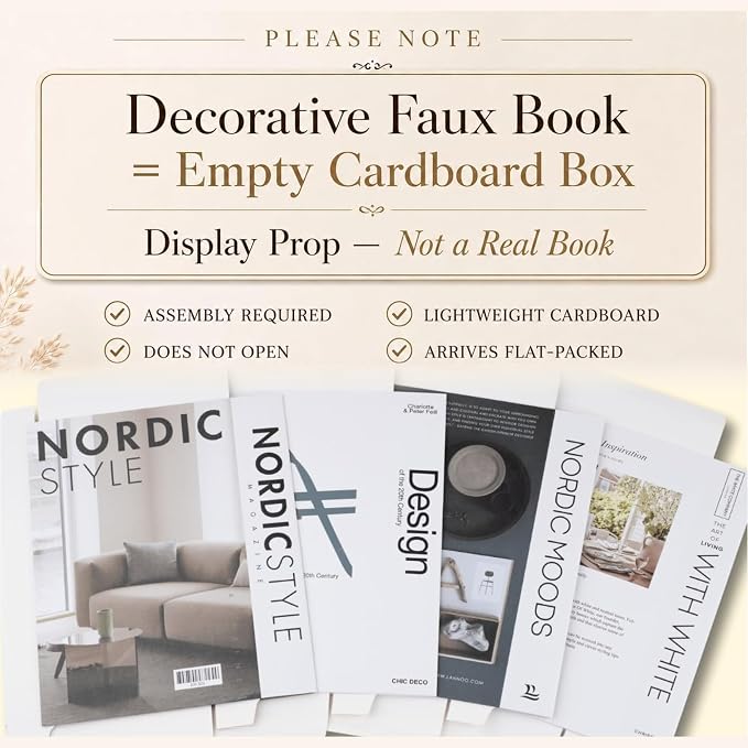 4 Pcs Decorative Books | Faux Black Coffee Table & Shelf Decor | Bold Modern - Image 2