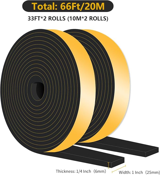 Weather Stripping Door Seal, High Density CR, 1 in x 1/4 in x 66Ft | Weather - Image 2