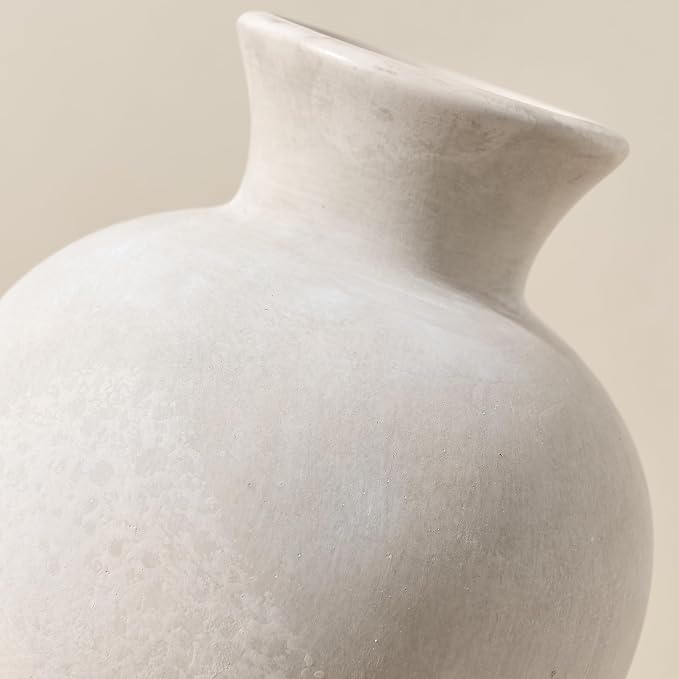 7.2" Ceramic Vase for Home Decor, Decorative Terracotta Farmhouse Rustic Vases - Image 4