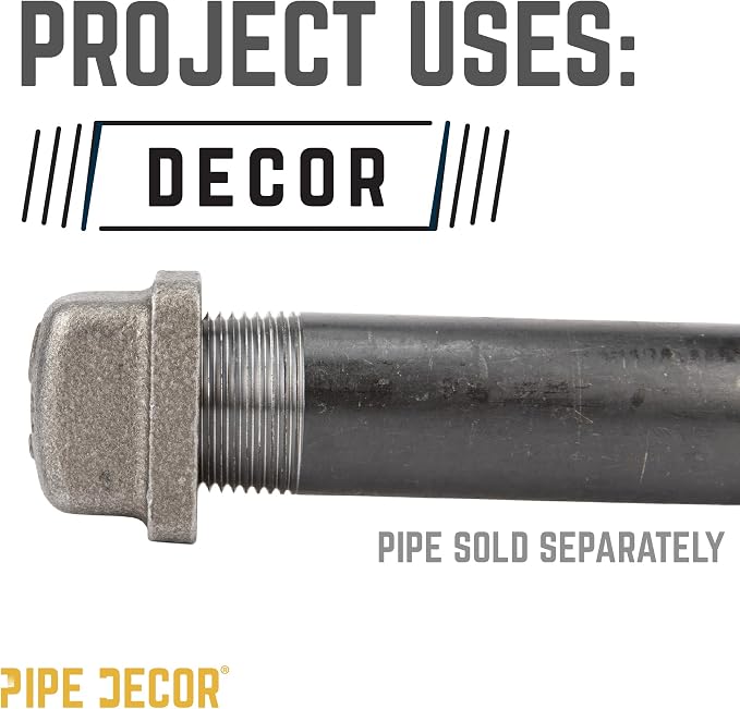 PIPE DECOR Square Cap Fitting, 3/4 Inch, Shelving and Standard 3/4 Inch - Image 6