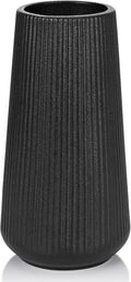 Matte Black Ceramic Vase, GUKJOB Small Cute Flower Vase by GUKJOB