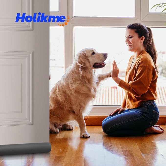 Holikme Door Draft Stopper Adjustable Door Sweeps, 32 Inch Dark Gray | Draft - Image 7
