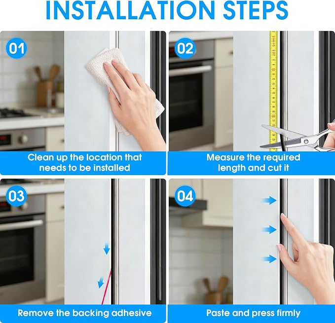 Weather Stripping Door Seal Strip, D-Shaped Self-Adhesive, Soundproof Blocks - Image 6