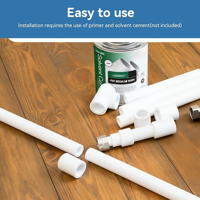 10Pack 1/2 Inch White PVC Pipe Coupling, Socket x Socket, Schedule 40 Heavy - Image 4