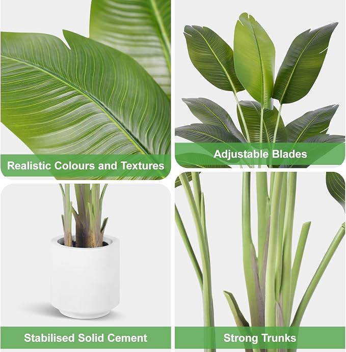 Artificial Bird of Paradise Plant 5Ft Tall Fake Tropical Palm Tree Large Fake - Image 5