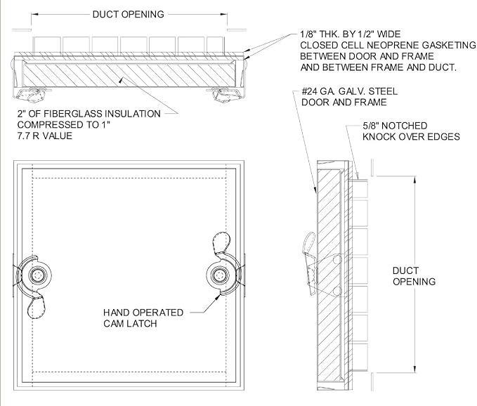 Acudor CD-5080 Duct Access Door 12 x 12 - Image 2