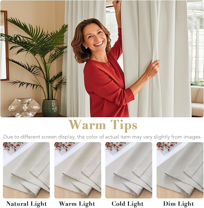 H.VERSAILTEX Blackout Curtains Thermal Insulated Window Treatment Panels Room - Image 3