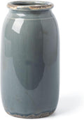 VICTOR & TERESA Rustic Large Blue and Grey Vase by VICTORTERESA