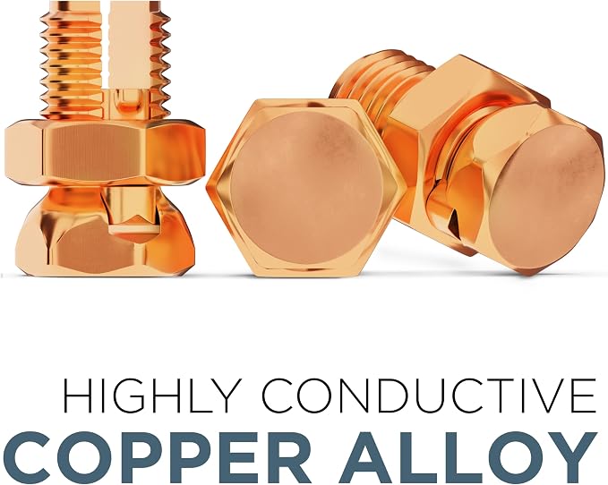 THE CIMPLE CO 10 Pack, Size #4 Copper Split-Bolt Connectors 4 AWG - Image 7