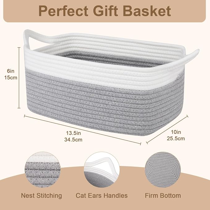 OIAHOMY Woven Basket, Gift Basket Empty - Image 2