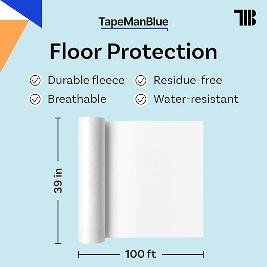 TapeManBlue Temporary Floor Protector Roll, Water and Slip Resistant, Heavy - Image 2