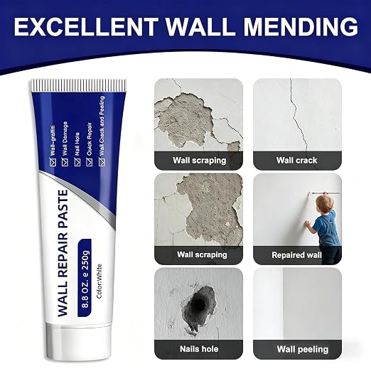 Wall Repair Paste Tube, Drywall Patch Repair Kit, Plaster & Hole Repair | Wall - Image 6