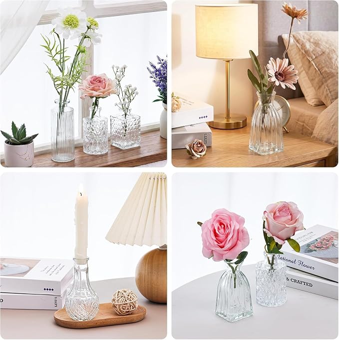 Fixwal Set of 5 Bud Vases, Small Vase - Image 6