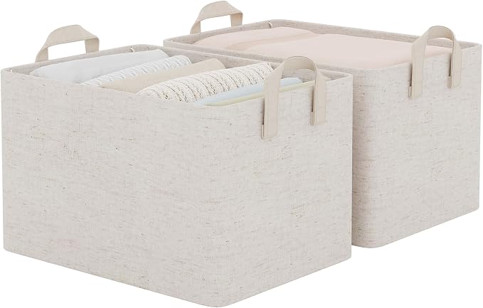 StorageWorks Linen Closet Organizers, Fabric Storage Bin, by StorageWorks
