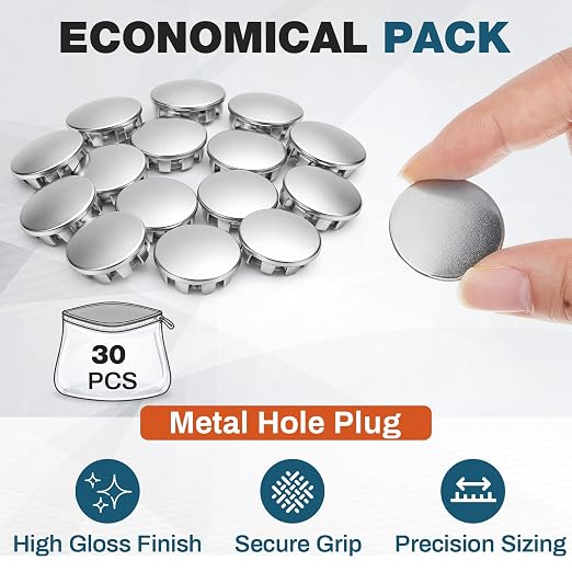 Hicarer 30 Pack Fit 7/8" Hole Metal Plugs, - Image 7