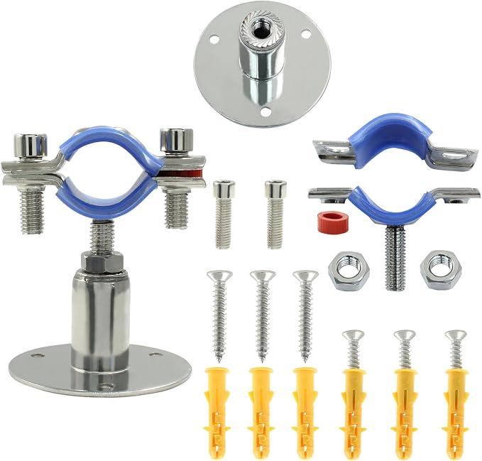 2PCS Wall Mount Ceiling Mount Pipe, - Image 5