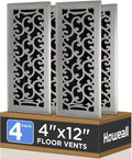 Howeall 4x12 Inches 4 Pack Heavy Duty Walkable Floor Register by Howeall