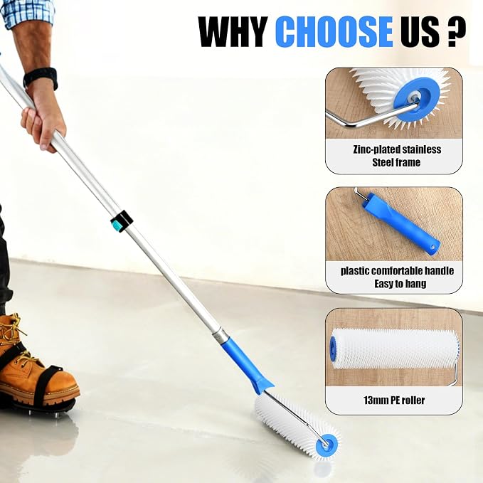 2PCS 9 inchFloor Self Leveling Screed Spiked Roller, Epoxy Roller - Image 4
