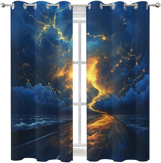 Nature Tornado Lightning Blackout Curtains - Image 8