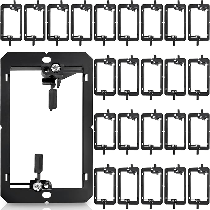 Tlence 25 Pack Low Voltage Mounting Bracket, 1 Gang Flush Mounting Wall Plate - Image 5