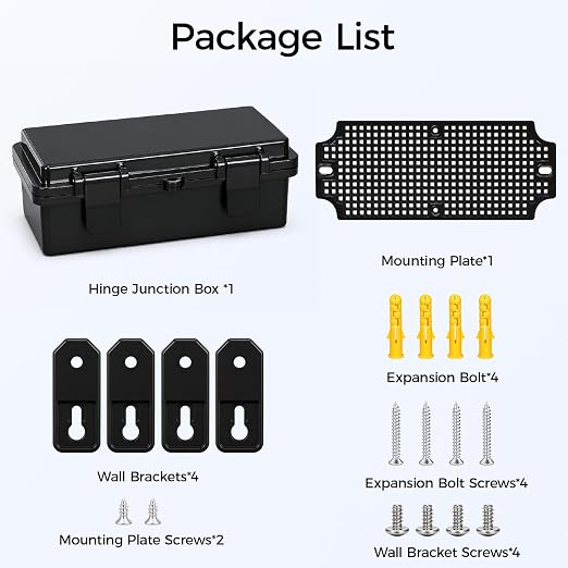 LeMotech Junction Box IP67 Waterproof Electrical Box Outdoor ABS Plastic Hinged - Image 8
