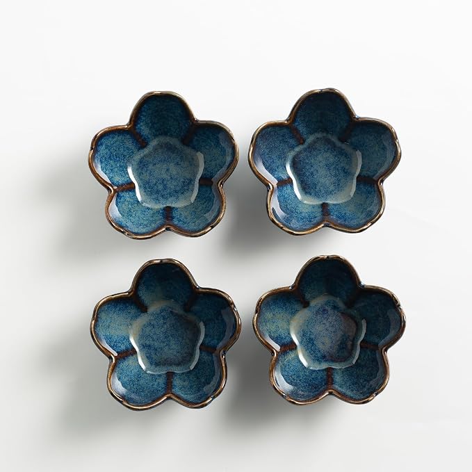 Floral Ceramic Jewelry Tray, 3.5" Ring Holder Trinket Bowl | Petite bowl keeps - Image 8