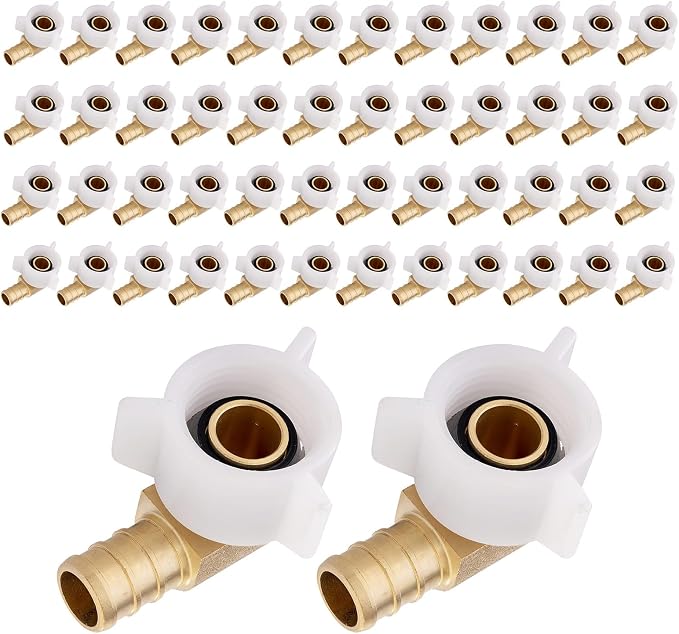 EFIELD Pex Crimp 3/4" Pex X 3/4" Female NPT Swivel Elbow Adapter Brass Fittings by EFIELDPEXTUBING