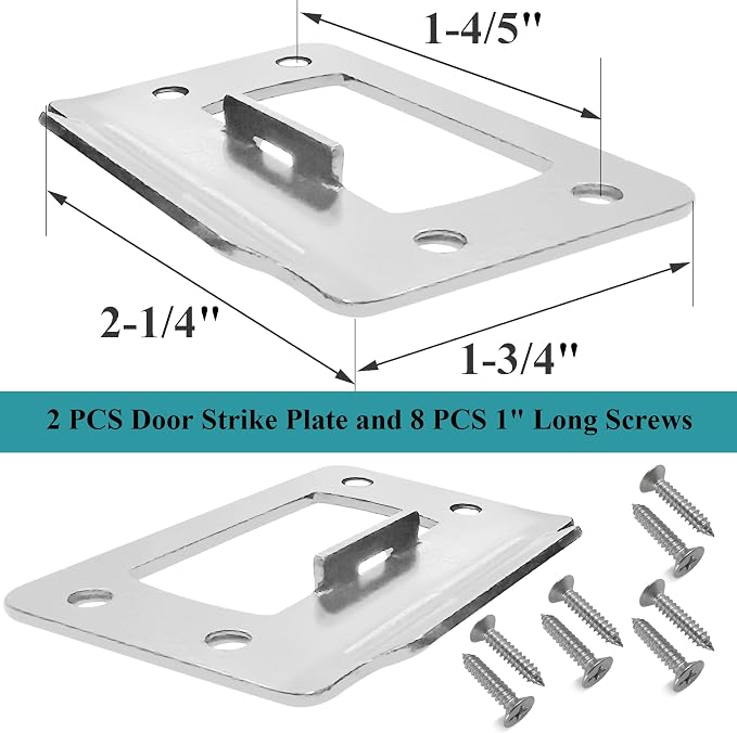 2-1/4" by 1-3/4" Door Latch Restorer Strike Plate - Image 2