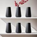 Modern Black 5.9'' Ceramic Vase Set of 6 by LIZOFER