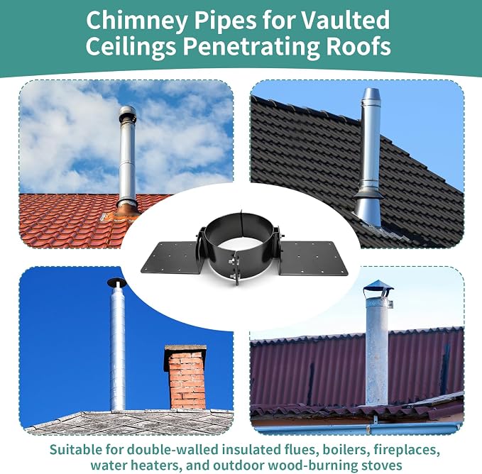 Adjustable Roof Chimney Pipe Support Bracket - Image 7
