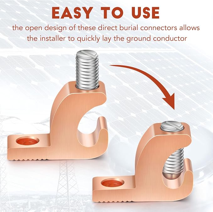 Landhoow 20 Pack Lay-in Lugs, Copper Pool Bonding Connectors, 4-14 AWG | - Image 6