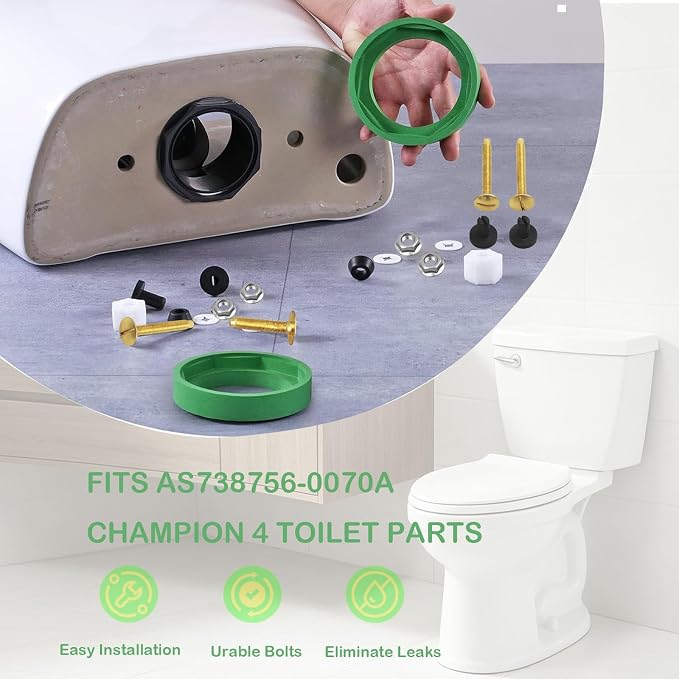 2 Pack 3'' Toilet Tank to Bowl Coupling Kit, Toilet Tank Repair Kit - Image 7