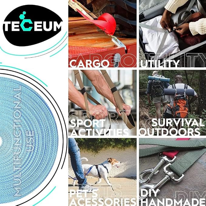 Webbing Strap, 3/4" to 2", 10-50 Yds, EDC gear, backpack repair and pet dog - Image 4