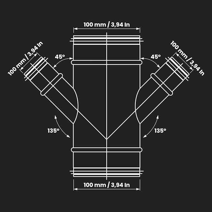 4" Inch W-Shape Ducting Splitter - Image 2