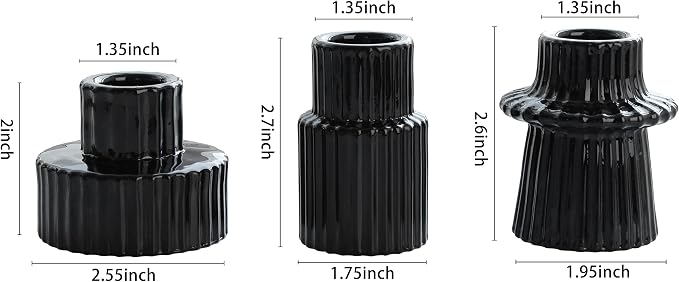 Vixdonos Taper Glass Candlestick Holders Tealight Candle Holders - Image 2