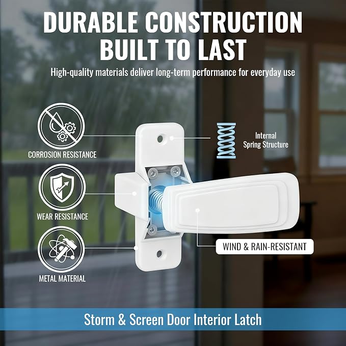 Screen Door Latch Replacement Kit | Replacement Door Handle Hardware, Easy - Image 8