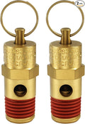 1/4 Inch NPT 135 PSI Brass Air Pressure Relief Safety Valve | Heavy Duty Brass by Unknown