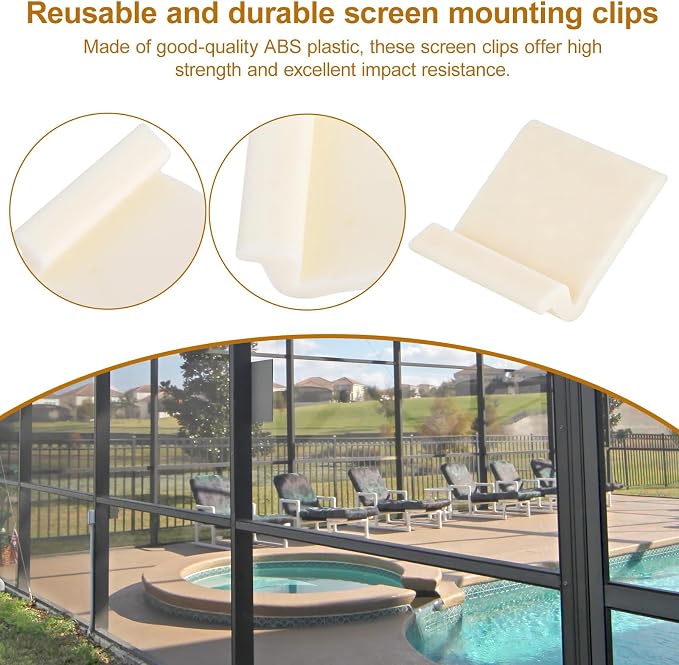 Penitue 20pcs Screen Clip System, Reusable Screen Repair Clip Easy Installation - Image 3